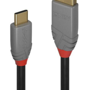 Lindy USB3.1 A-C Cable. 5A PD. Anthra Line. 1.5m